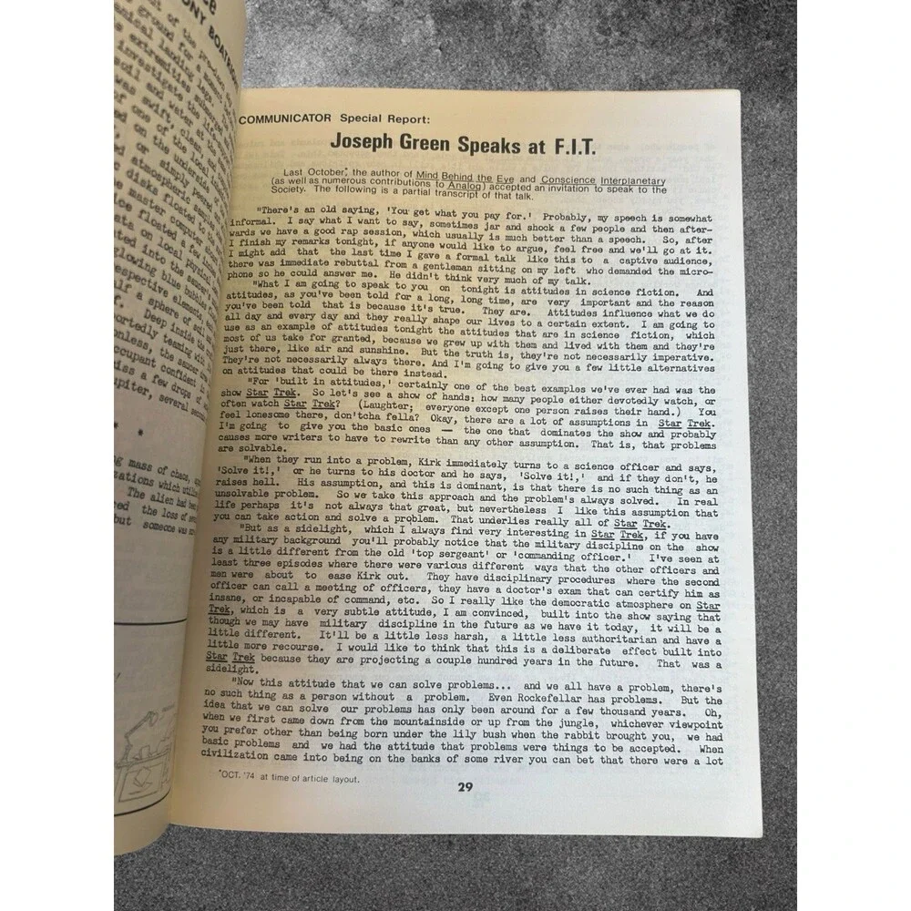 Vintage 1975 Sci-Fi Fanzine The Communicator #4/5 Star Trek Planet of the Apes